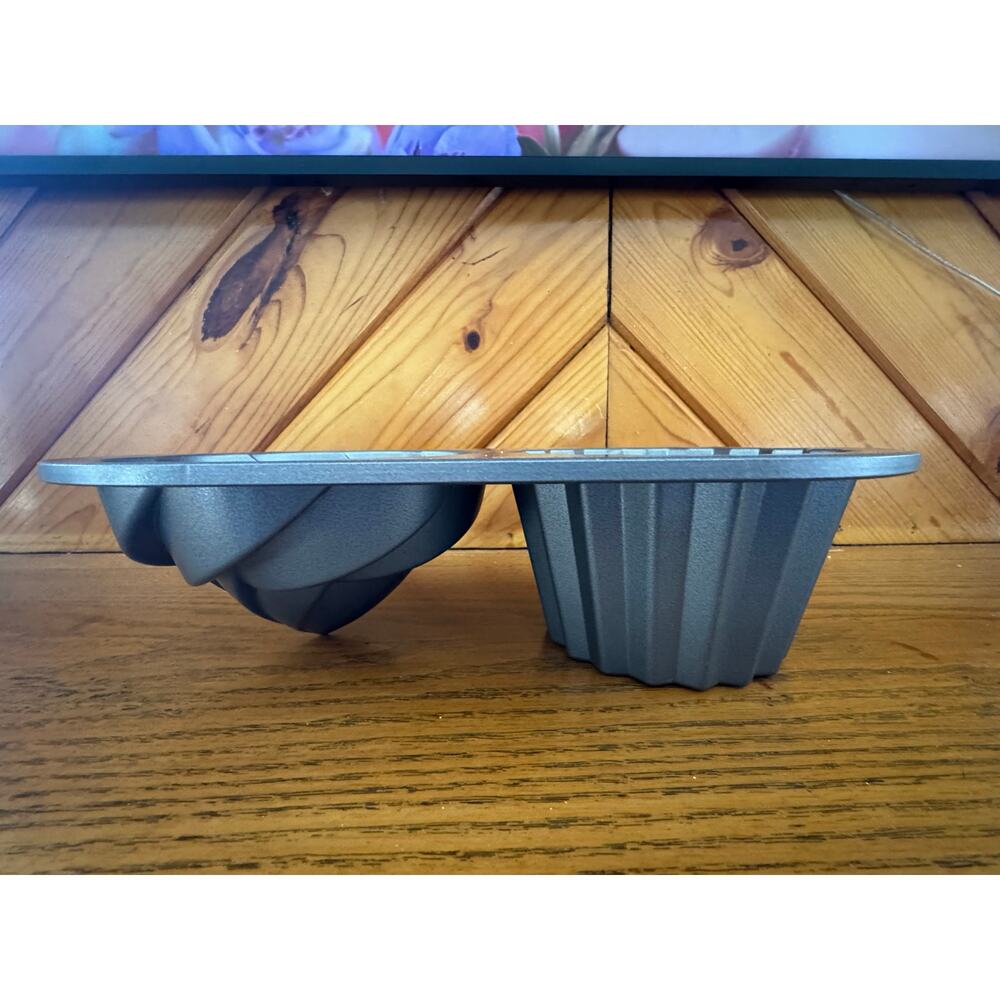 Nordic Ware Cute Cupcake Pan Swirl & Fluted 2 Cavity Bundt Nonstick Bakeware - Picture 4 of 9